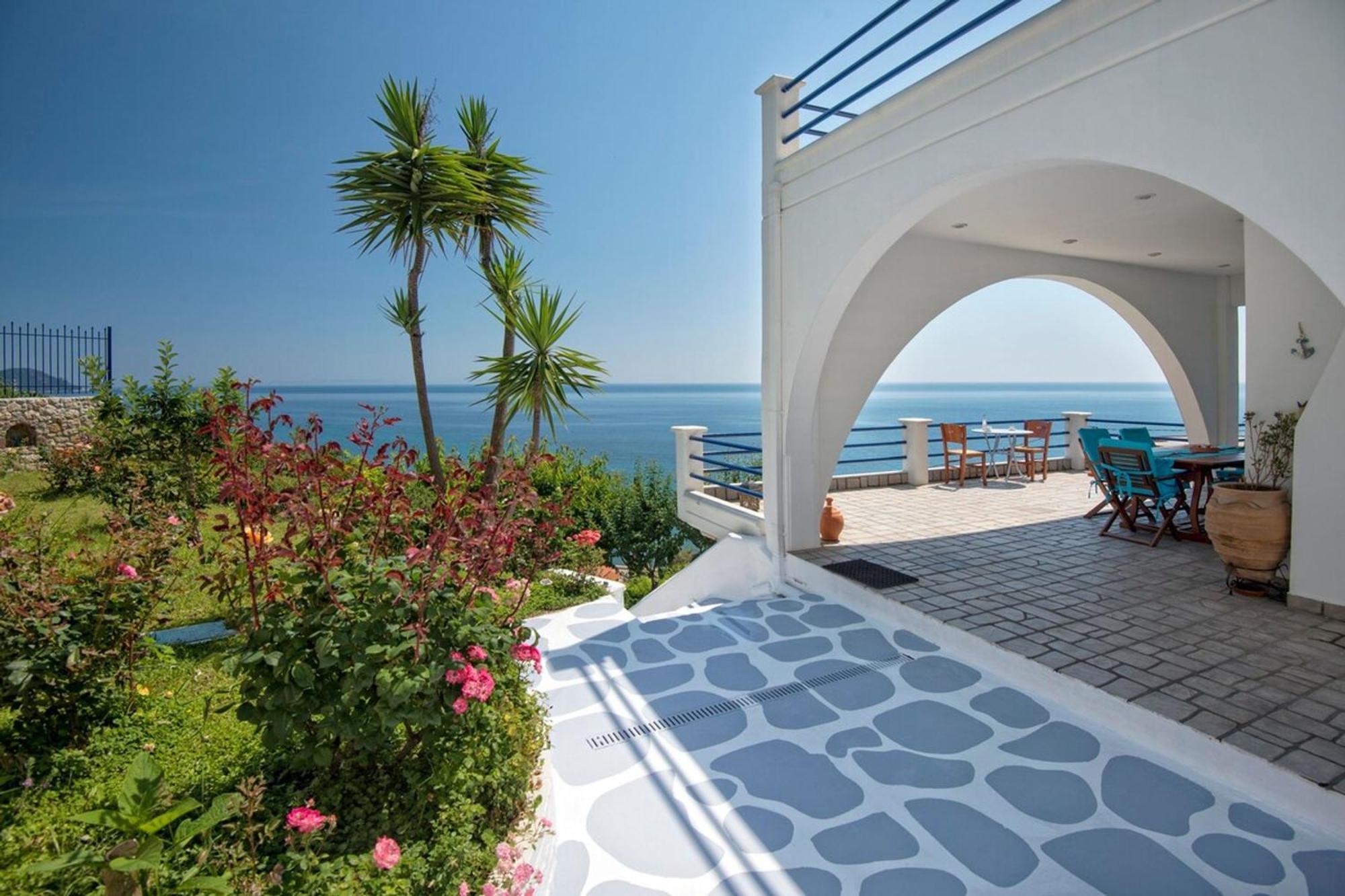Blue Dream Seaside Villa With Superb Sea Views Kymi Luaran gambar